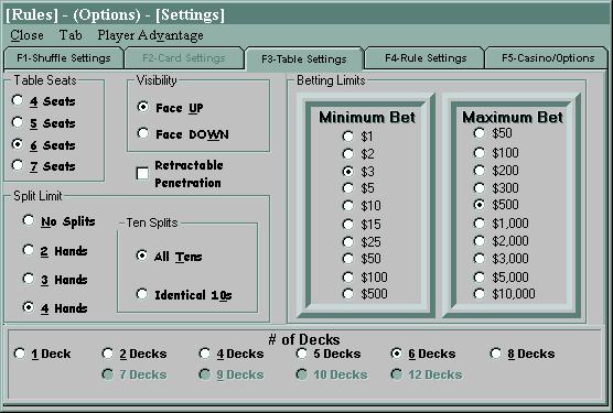 Casino Management Screen Tab #3